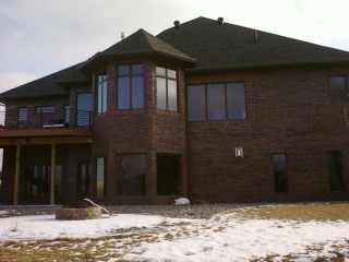 back view of a house in Mitchell, SD with 11 foot basement